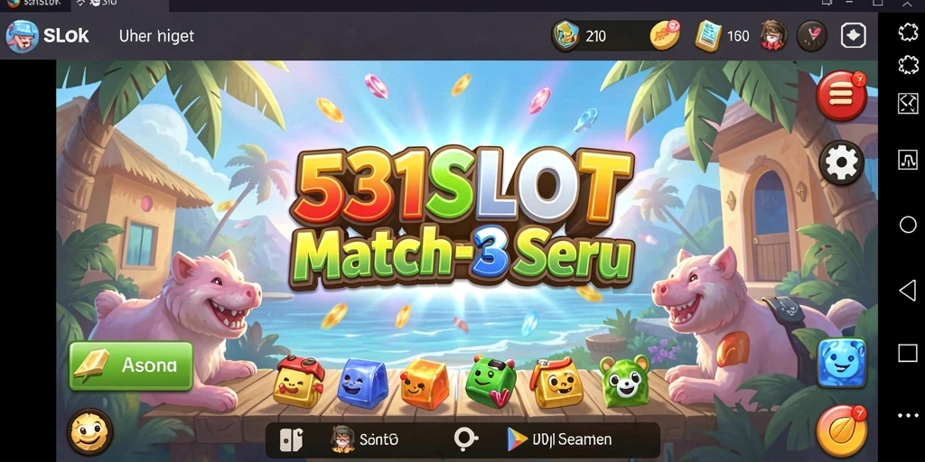 Tampilan gameplay seru dari 531SLOT dengan kombinasi warna-warni.