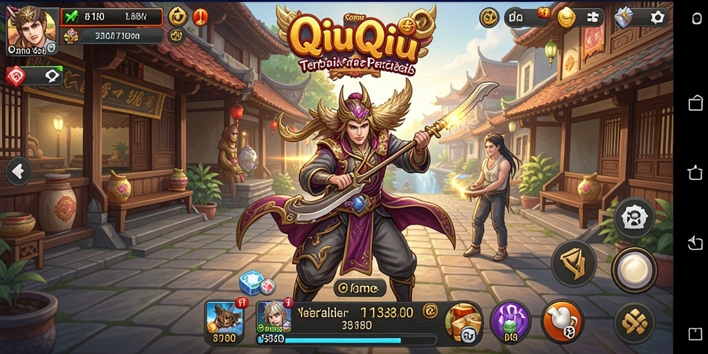 Tampilan gameplay QiuQiu yang menarik dan kompetitif.