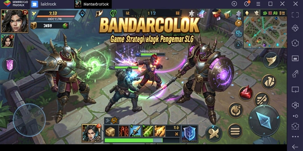 Screenshot utama BANDARCOLOK menampilkan aksi seru dalam game strategi.