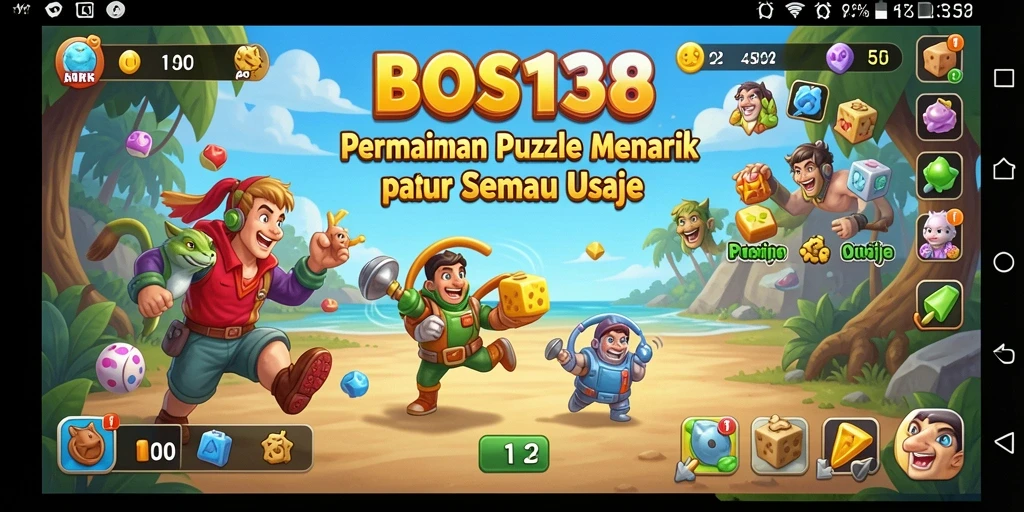 Tampilan gameplay yang menarik dan penuh warna dari BOS138.