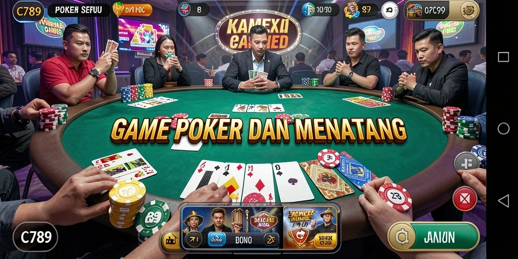 Screenshot gameplay C789 yang menampilkan aksi seru Poker.