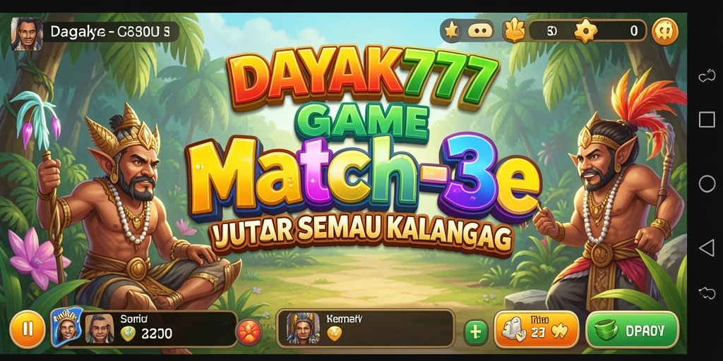 Tampilan gameplay seru dan penuh warna di DAYAK777.