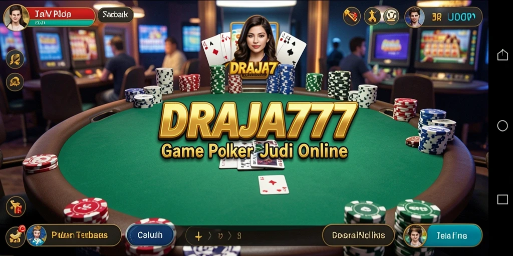 Tampilan gameplay Poker DRAJA777 yang seru dan realistis.