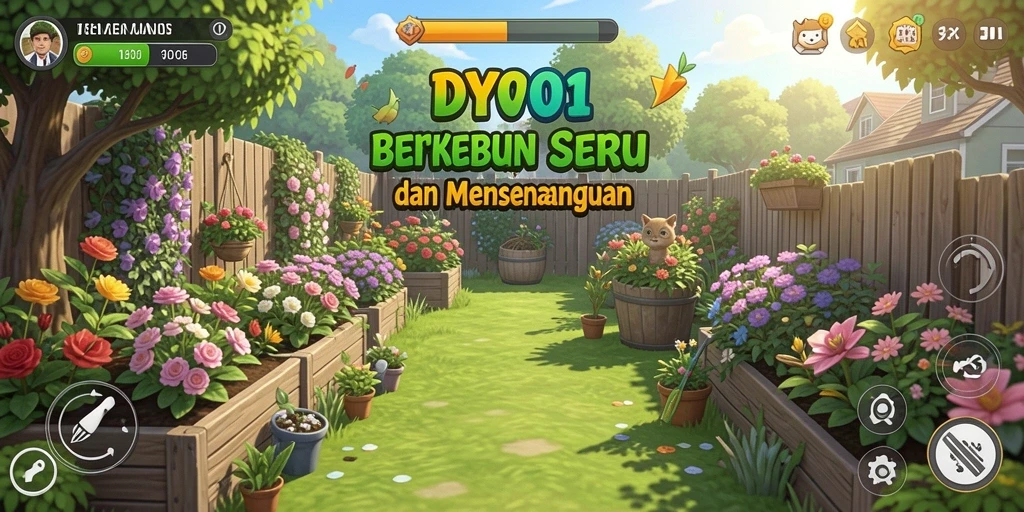 Tampilan permainan berkebun yang memukau di DY01.