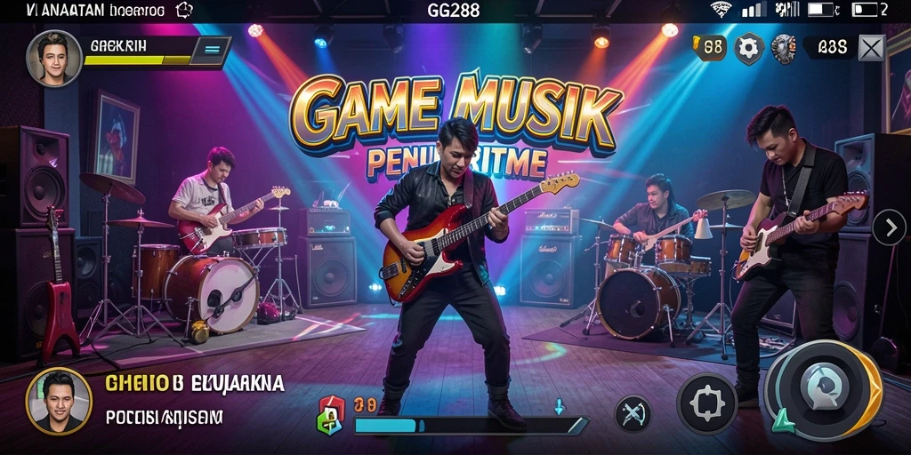 Tampilan gameplay GG288 yang penuh dengan nuansa musik.