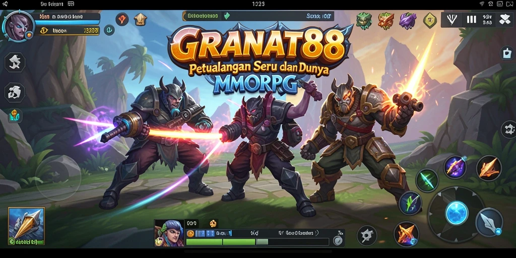 Tampilan luar biasa dari gameplay MMORPG yang seru.