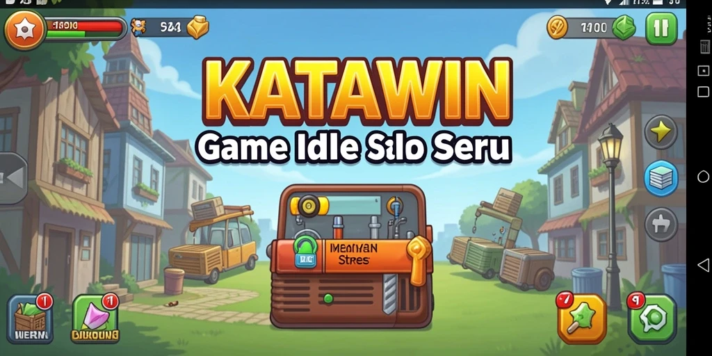 Screenshot gameplay KATAWIN menunjukkan kemajuan otomatis yang memikat.