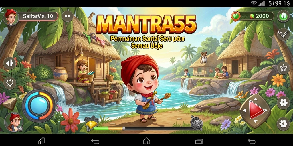 Tampilan gameplay menarik dari <strong>MANTRA55</strong> yang penuh warna dan tantangan.