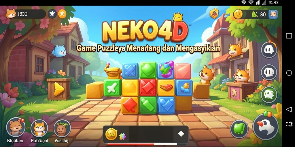 Screenshot gameplay NEKO4D yang menampilkan tantangan Puzzle menarik.