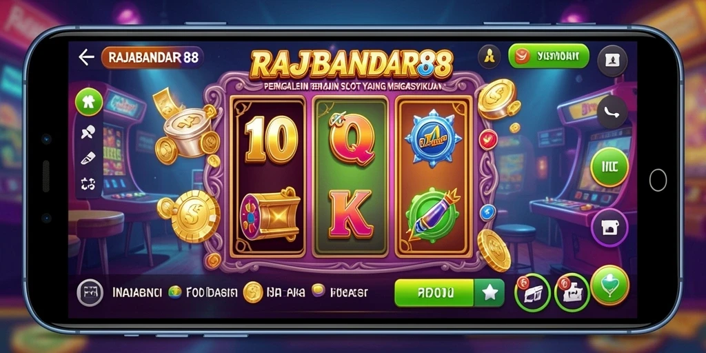 Tampilan gameplay RAJABANDAR88 yang menarik dan penuh warna.