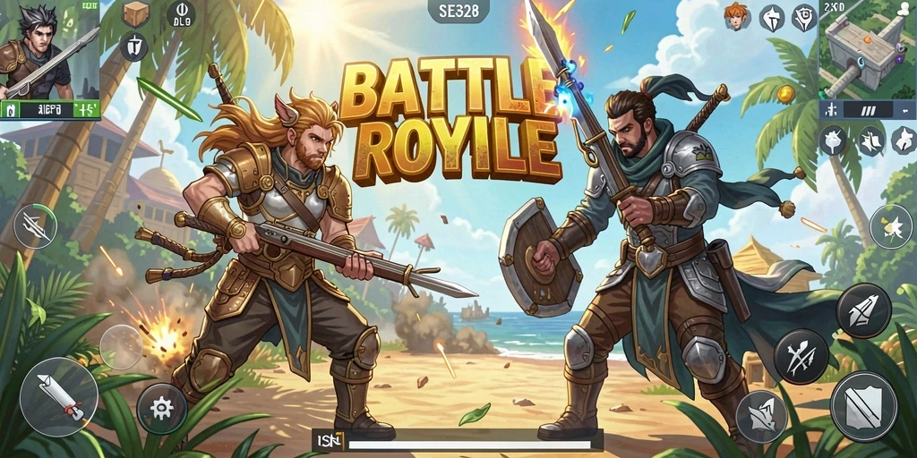 Tampak aksi seru dalam permainan Battle Royale SE328.