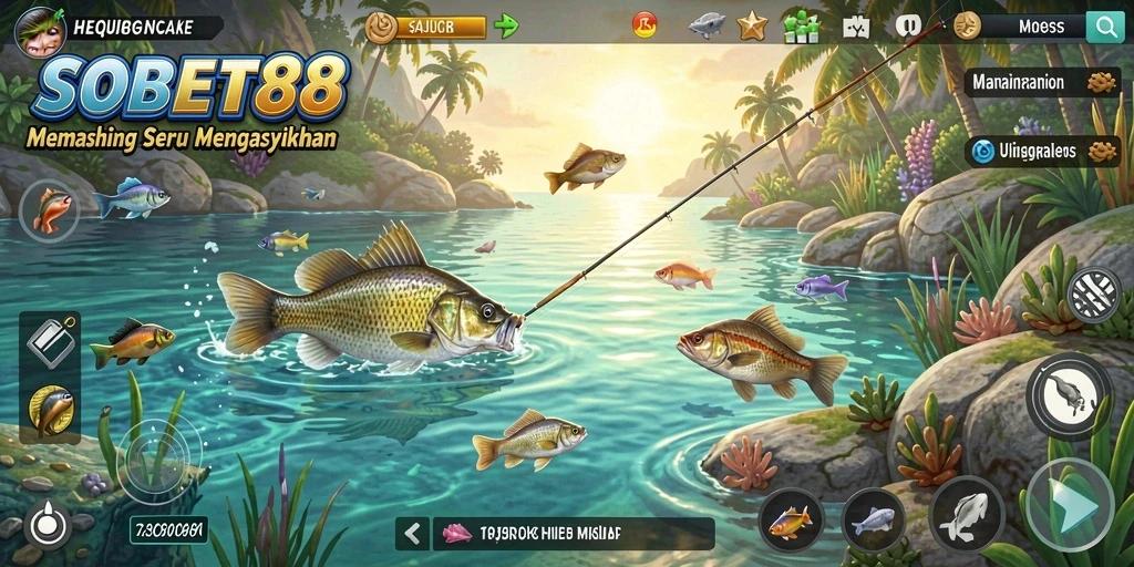 Tampilan gameplay SOBET88 yang menarik selama memancing.