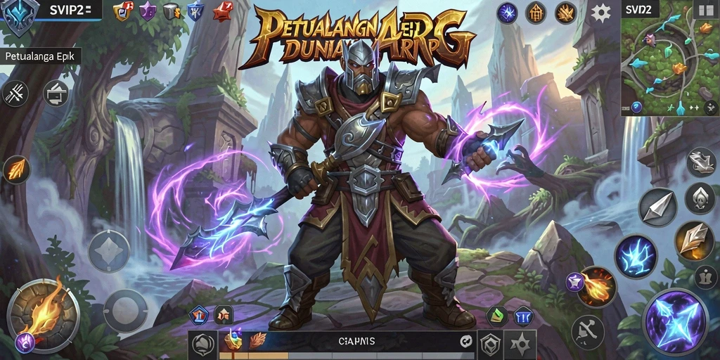 Tampilan gameplay ARPG yang mendebarkan dan penuh aksi.