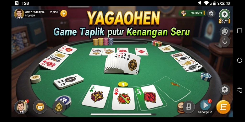 Tangkapan layar YAGAOHEN menampilkan sesi permainan Gaple yang seru.